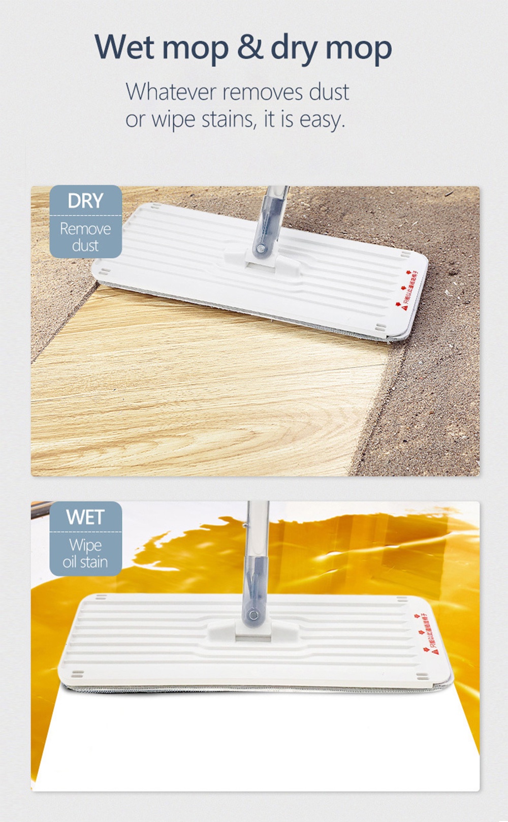 Slide Clean Double Scraper Flat Mop-6